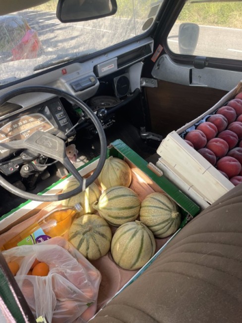 Je me suis arreté au marché sur la route